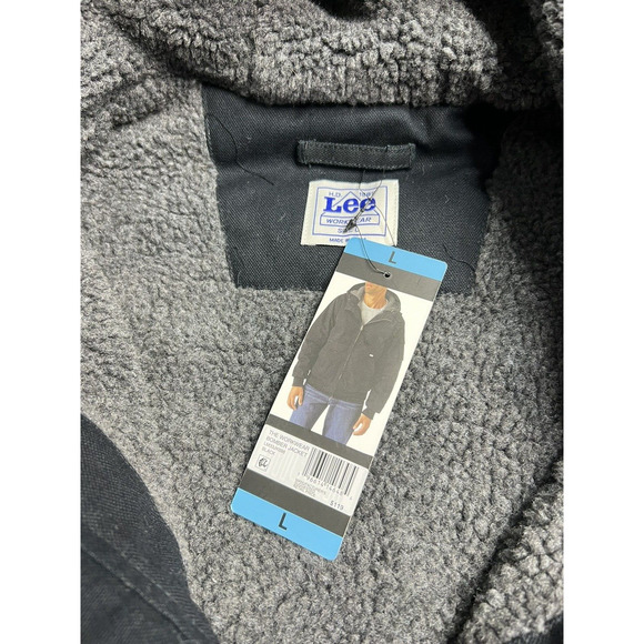 Lee Men's Workwear Canvas Bomber Jacket, Size L, Sherpa Lined, NWT - Picture 10 of 13